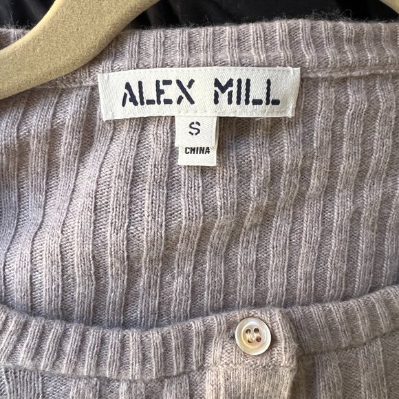 Alex Mill Kristin Ribbed Cardigan Pumice size Small - Picture 6 of 7